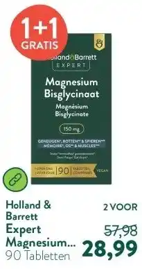 Holland & Barrett Expert Magnesium Bisglycinaat 150mg aanbieding
