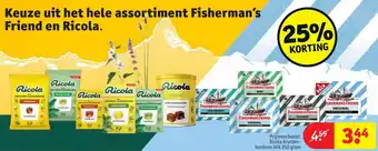 Kruidvat Keuze uit het hele assortiment Fisherman's Friend en Ricola aanbieding