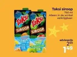 Trekpleister Taksi siroop 750 ml aanbieding