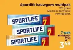 Trekpleister Sportlife kauwgom multipak 126 gram aanbieding