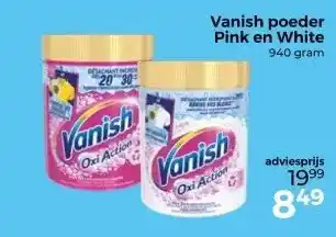 Trekpleister Vanish poeder Pink en White 940 gram aanbieding