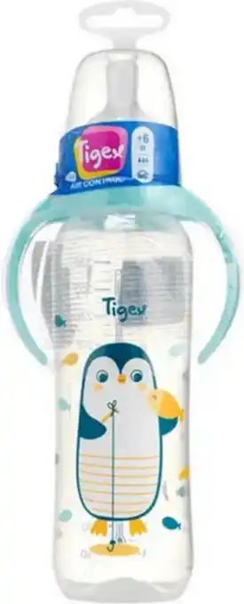 Bol.com Tigex | Pinguïn | babyfles air control | 3 snelheden | 330 ml | 6+ m | blauw 6+ m aanbieding