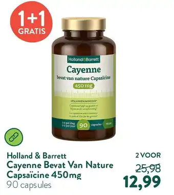 Holland & Barrett Holland&Barrett Cayenne bevat van nature Capsaïcine aanbieding