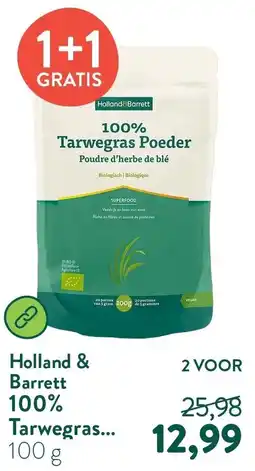 Holland & Barrett Holland Barrett 100% Tarwegras Poeder aanbieding