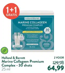 Holland & Barrett Holland & Barrett Marine Collageen Premium Complex 30 shots aanbieding