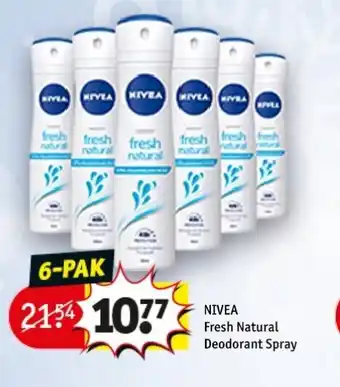 Kruidvat Nivea Fresh Natural Deodorant Spray aanbieding