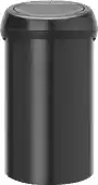 Amazon Brabantia Touch Bin Prullenbak, Matt Black, 60 Liter aanbieding