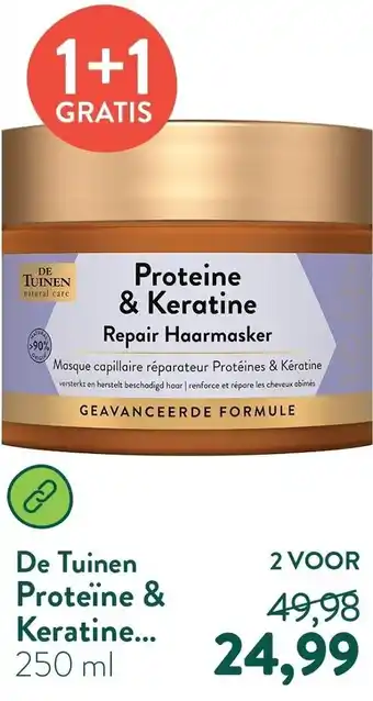Holland & Barrett De Tuinen Proteïne & Keratine Repair Haarmasker aanbieding