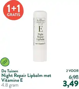 Holland & Barrett De Tuinen Night Repair Lipbalm met Vitamine E aanbieding