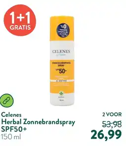 Holland & Barrett Celenes Herbal Zonnebrandspray SPF50+ aanbieding