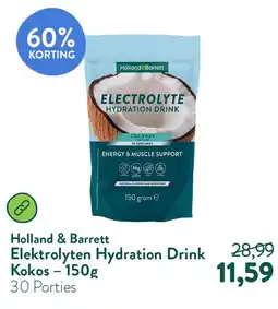 Holland & Barrett Holland & Barrett Elektrolyten Hydration Drink Kokos aanbieding