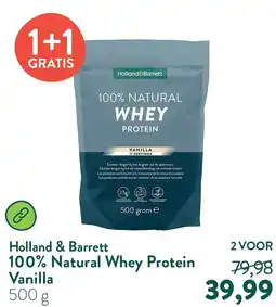 Holland & Barrett Holland & Barrett 100% Natural Whey Protein Vanilla aanbieding