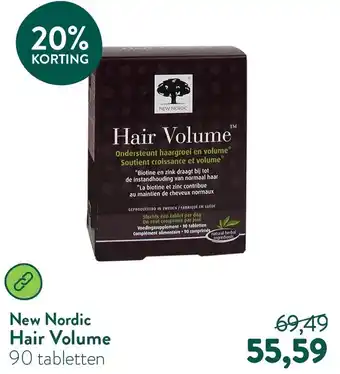 Holland & Barrett New Nordic Hair Volume aanbieding
