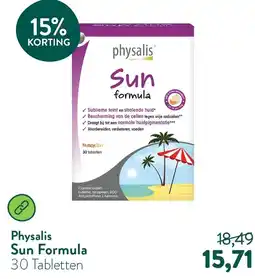 Holland & Barrett Physalis Sun Formula aanbieding