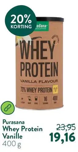 Holland & Barrett Purasana Whey Protein Vanille aanbieding