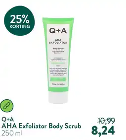 Holland & Barrett Q+A AHA Exfoliator Body Scrub aanbieding