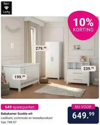 Van Asten BabySuperstore Babykamer Scottie wit aanbieding