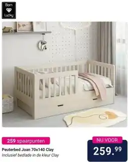 Van Asten BabySuperstore Peuterbed Joan 70x140 Clay aanbieding