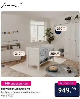 Van Asten BabySuperstore Babykamer Landwood wit aanbieding