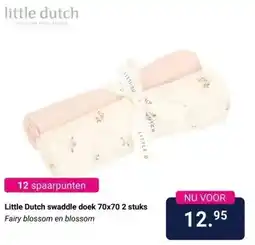 Van Asten BabySuperstore Little Dutch swaddle doek 70x70 2 stuks aanbieding