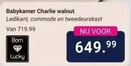 Van Asten BabySuperstore Babykamer Charlie walnut aanbieding