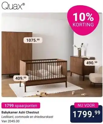 Van Asten BabySuperstore Babykamer Ashi Chestnut aanbieding