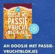 Albert Heijn AH DOOSJE MET PASSIE- VRUCHTBLOKJES aanbieding