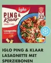 Albert Heijn IGLO PING & KLAAR LASAGNETTE MET SPERZIEBONEN aanbieding