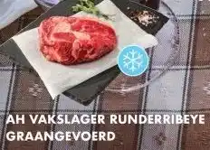 Albert Heijn AH VAKSLAGER RUNDERRIBEYE GRAANGEVOERD aanbieding
