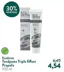 Holland & Barrett Ecodenta Tandpasta Triple Effect Propolis aanbieding