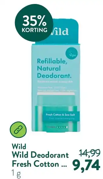 Holland & Barrett Wild Deodorant Fresh Cotton aanbieding
