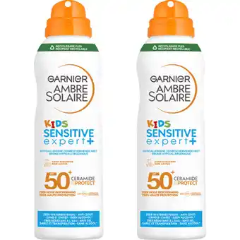Albert Heijn Ambre Solaire Kids anti-zand mist spray spf50+ 2-pack aanbieding