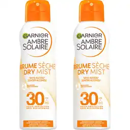 Albert Heijn Ambre Solaire Dry mist spray spf30 2-pack aanbieding