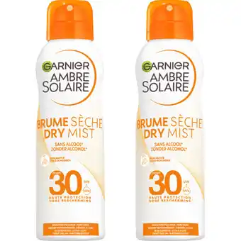 Albert Heijn Ambre Solaire Dry mist spray spf30 2-pack aanbieding