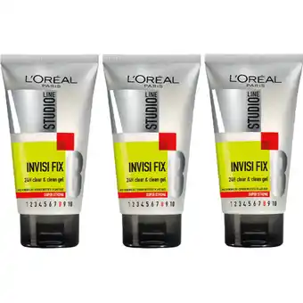 Albert Heijn Elvive Invisi Fix gel super strong 3-pack aanbieding