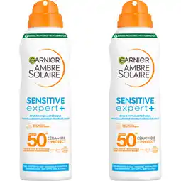 Albert Heijn Ambre Solaire Sensitive expert+ mist spf50 2-pack aanbieding
