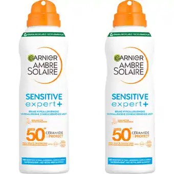 Albert Heijn Ambre Solaire Sensitive expert+ mist spf50 2-pack aanbieding