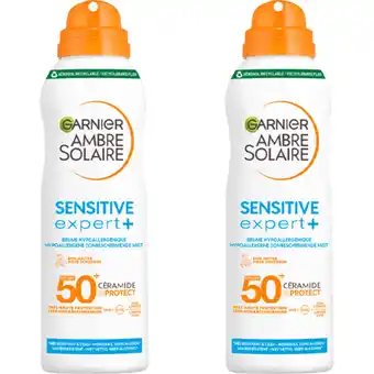 Albert Heijn Ambre Solaire Sensitive expert+ mist spf50 2-pack aanbieding