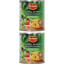 Albert Heijn Del Monte Fruitcocktail 2-pack aanbieding