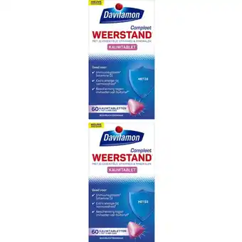 Albert Heijn Davitamon Compleet Weerstand Kauw 2-pack aanbieding