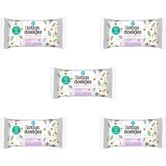 Albert Heijn AH Baby lotiondoekjes extra zacht 6-pack aanbieding