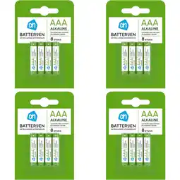 Albert Heijn AH Micro AAA alkaline 1,5V LR03 4-pack aanbieding