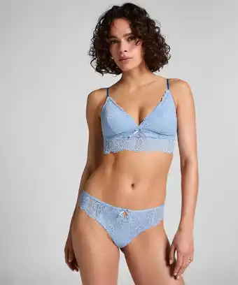 Hunkemoller Hunkemöller String Posie Blauw aanbieding
