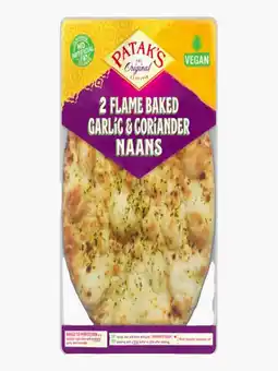 Flink Patak's Naan Garlic Koriander 220g aanbieding
