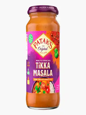 Flink Patak's Tikka Masala Saus 450g aanbieding