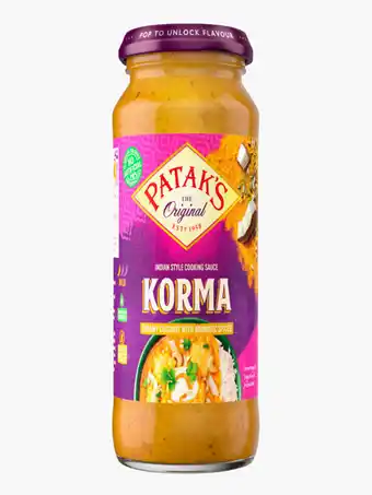 Flink Patak’s Korma Saus 450g aanbieding