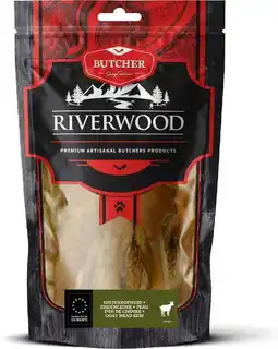 Intratuin Riverwood natuurlijke snack Butcher geitenkophuid 200 g aanbieding