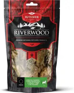 Intratuin Riverwood natuurlijke snack Butcher lamslong trainers 100 gram aanbieding