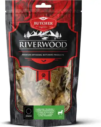 Intratuin Riverwood natuurlijke snack Butcher lamslong trainers 100 gram aanbieding
