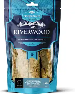Intratuin Riverwood natuurlijke snack Fisherman's roodbaarshuid sticks 200 g aanbieding